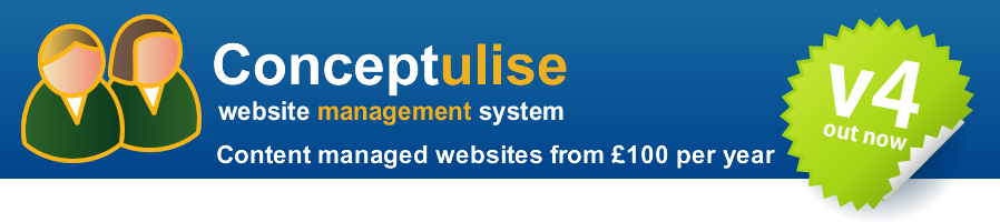 Conceptulise - content managed websites from &pound;100 per year